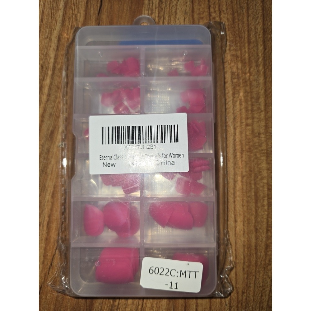 EternalClassic 120pcs Pink Press on Toenails Short Square Matte 6022C:MTT-11